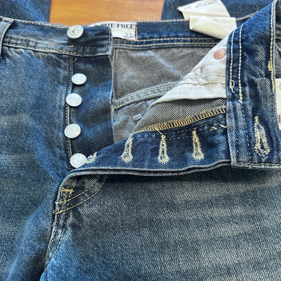 Women’s We The Free by Free People Maggie Midrise Straight Leg Jeans Size 25 NWT - Picture 3 of 10